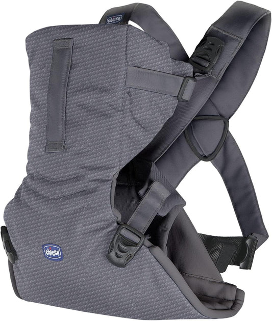 Chicco Porta-bebês Easyfit, cinza lua | Nascimento - 9kg, porta-bebês confortável, totalmente ajustável, voltado para frente e para trás