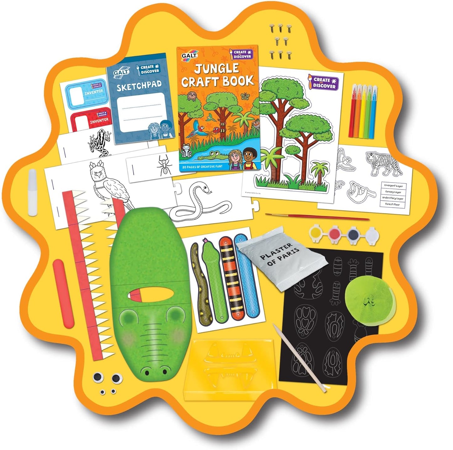 Galt, Jungle Craft, Kit de artesanato para crianças, a partir de 5 anos, médio