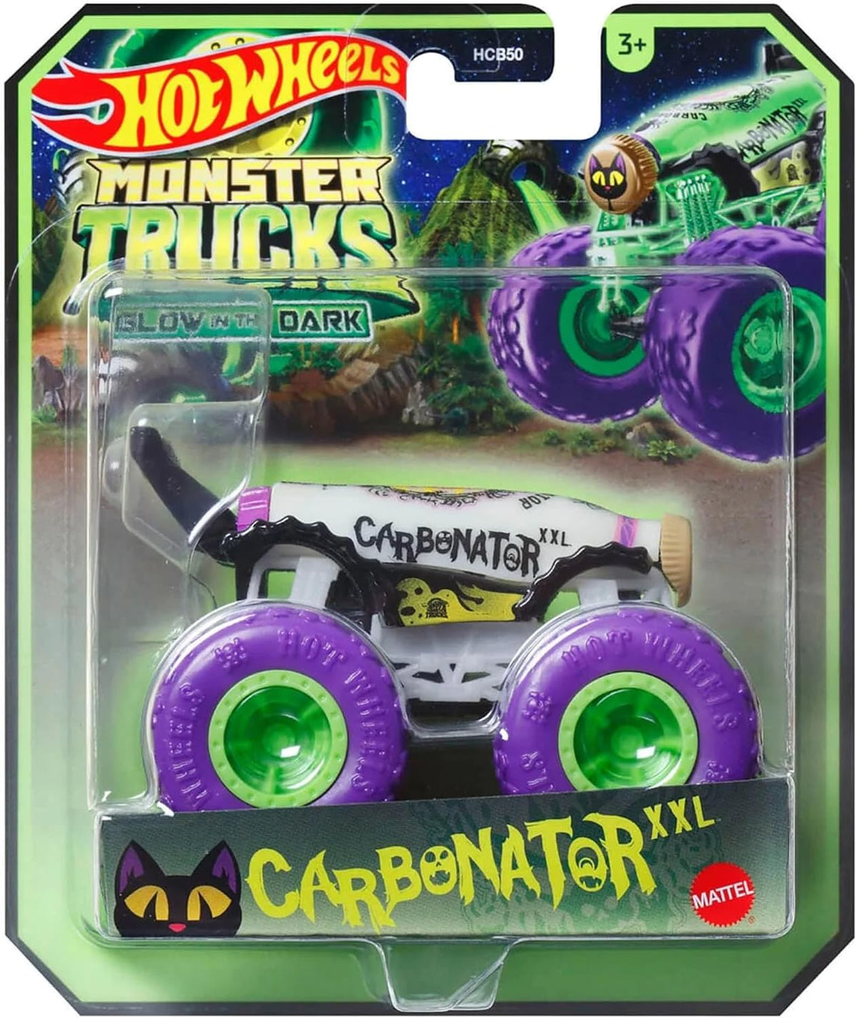 Hot Wheels Monster Trucks – (Carbonator XXL que brilha no escuro – HWC90)
