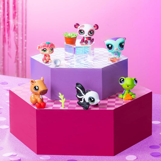 Littlest Pet Shop Série 3 - Caixas Surpresa Individuais com 18 unidades | Cada Caixa Surpresa contém 1 Mini Brinquedo Pet LPS, 1 Acessório, 1 Cartão Colecionável e 1 Código Virtual | Brinquedos para Meninas e Meninos