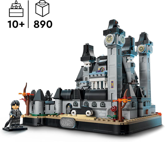 LEGO Wednesday – Academia Nevermore 76788 | Brinquedo para meninas e meninos a partir de 10 anos, kit de montar da escola, 3 figuras e acessórios, decoração para quarto infantil, presente...