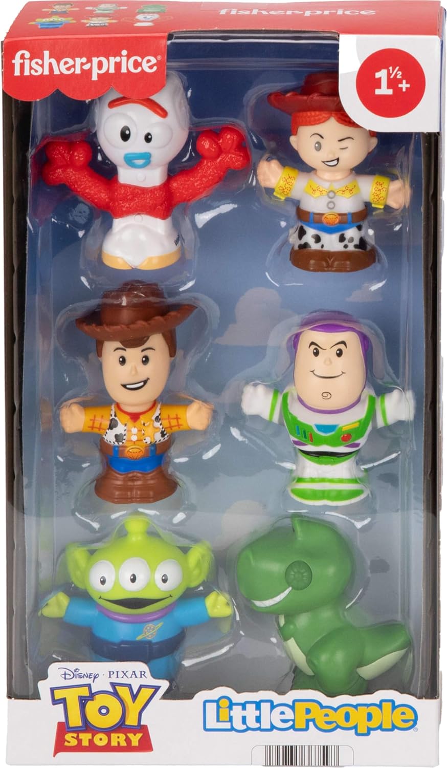 Fisher-Price Conjunto de figuras Little People Disney Pixar Toy Story para crianças em idade pré-escolar (a partir de 18 meses), JLM24