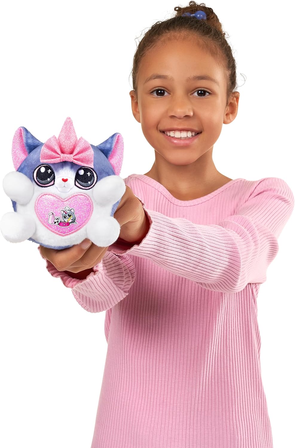 Rainbocorns Kittycorn Surprise Series 2, Lucky the Black Cat - Pelúcia colecionável - 10 surpresas para desembalar, descascar e revelar coração, adesivos, maiores de 3 anos