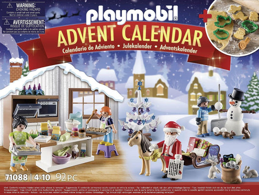 Playmobil 71088 Calendario de Adviento de Navidad: incluye pastelería de juguete y cortadores de galletas, juguetes navideños para niños a partir de 4 años