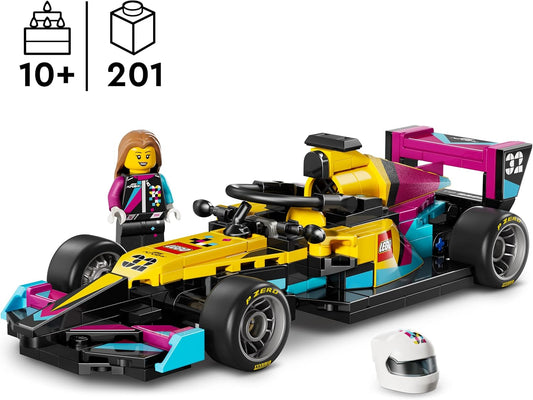 LEGO Speed Champions F1 ACADEMY Carro de Corrida - Kit de Montagem com Minifigura de Piloto Feminina de Fórmula 1 - Presente de Aniversário para Meninas e Meninos a partir de 10 Anos e Fãs Adultos de Automobilismo - 77258