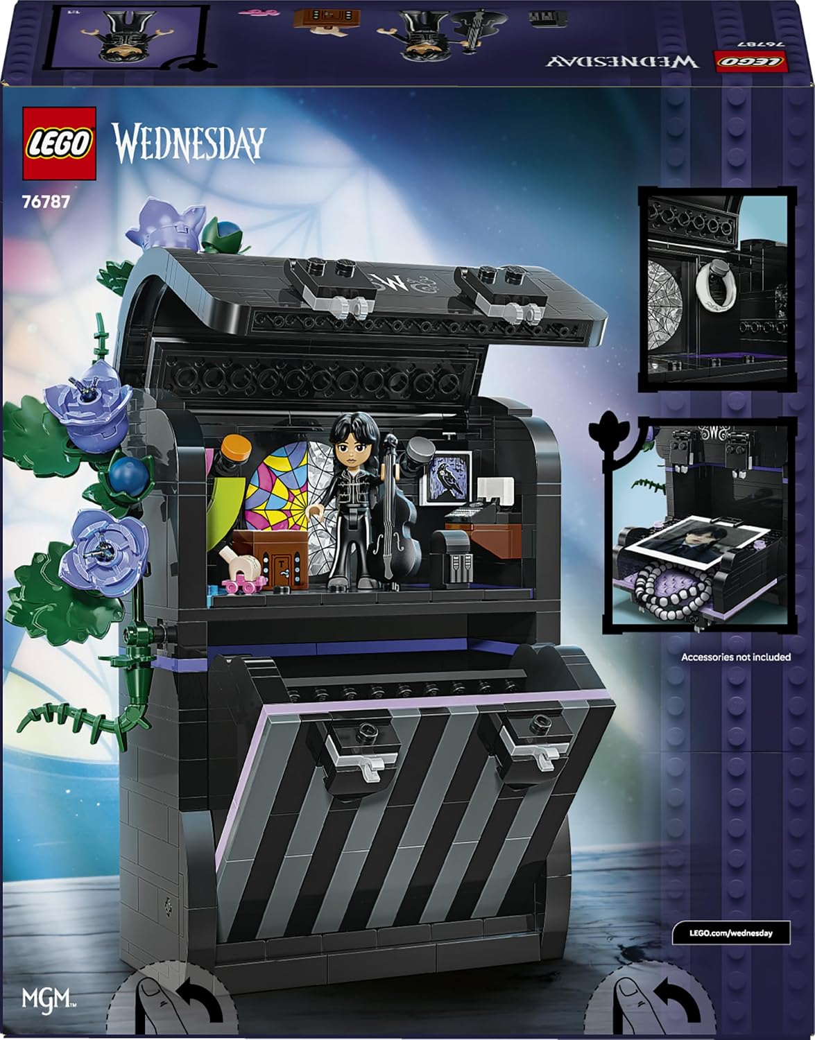 LEGO Wednesday: Mochila da Wandinha 76787 | Brinquedo para meninas e meninos a partir de 9 anos, mini boneca e figura do Mãozinha, modelo 3D com suporte para fotos, decoração para o quarto, presente...