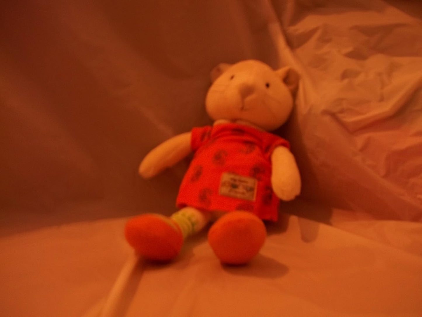 Jellycat Médio Tímido Rudolph a Rena do Nariz Vermelho com Cachecol Decoração de Pelúcia Colecionável