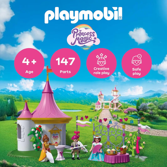 Playmobil | Princesa | Baile de Máscaras no Pavilhão | 3 Bonecos com Pavilhão e Buffet | Estimula a Criatividade | Brinquedo de Princesa para Maiores de 4 Anos | 72052