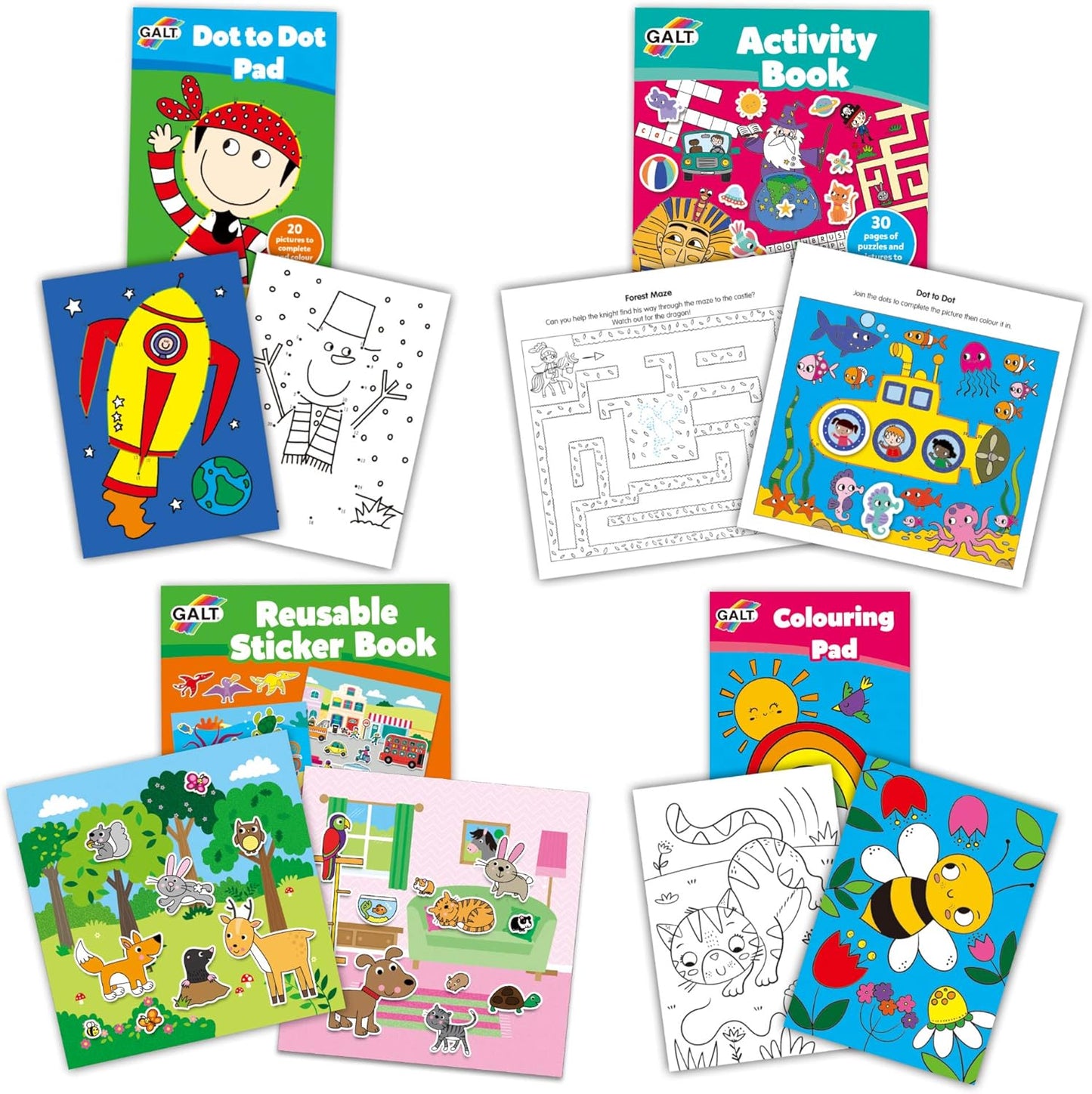 Galt Toys, Estojo de Atividades para Viagem, Pacote de Atividades para Crianças, Idades 4 Anos ou Mais