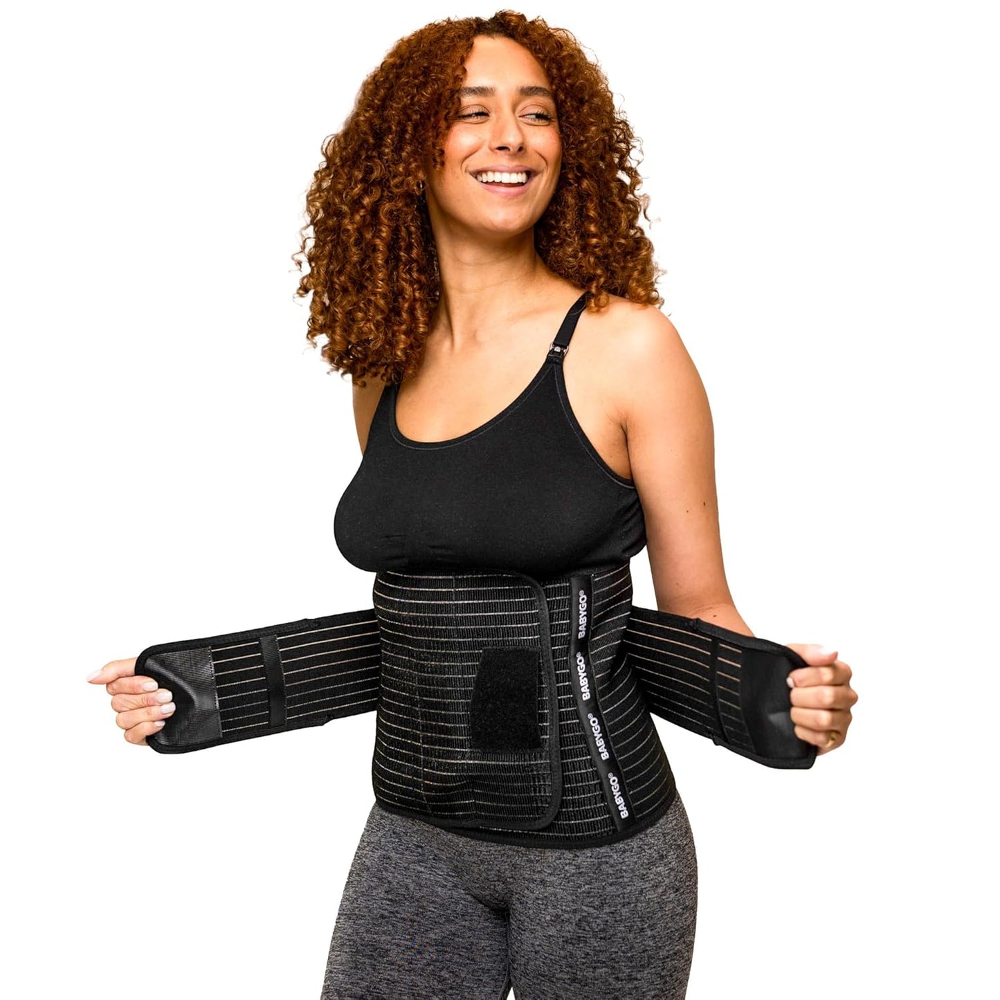 BABYGO® Faixa abdominal pós-parto para recuperação abdominal e cesariana | Envoltório de fichário feminino