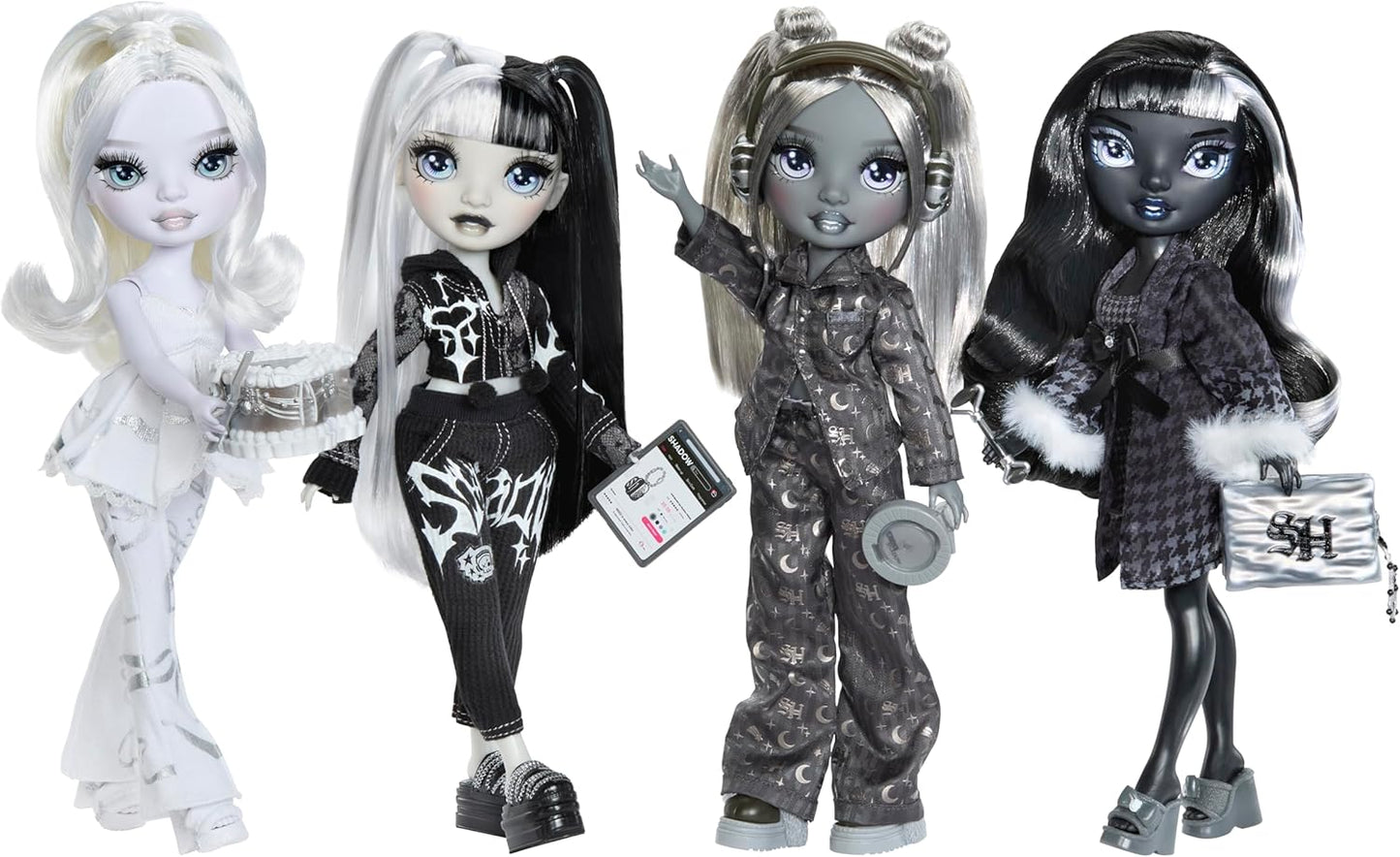 Rainbow High Shadow High Girl's Night - Luna Madison - Boneca Fashion em tons de cinza de 28 cm, com cabelo e roupa cinza, acessórios e pente - para colecionadores e crianças a partir de 4 anos.