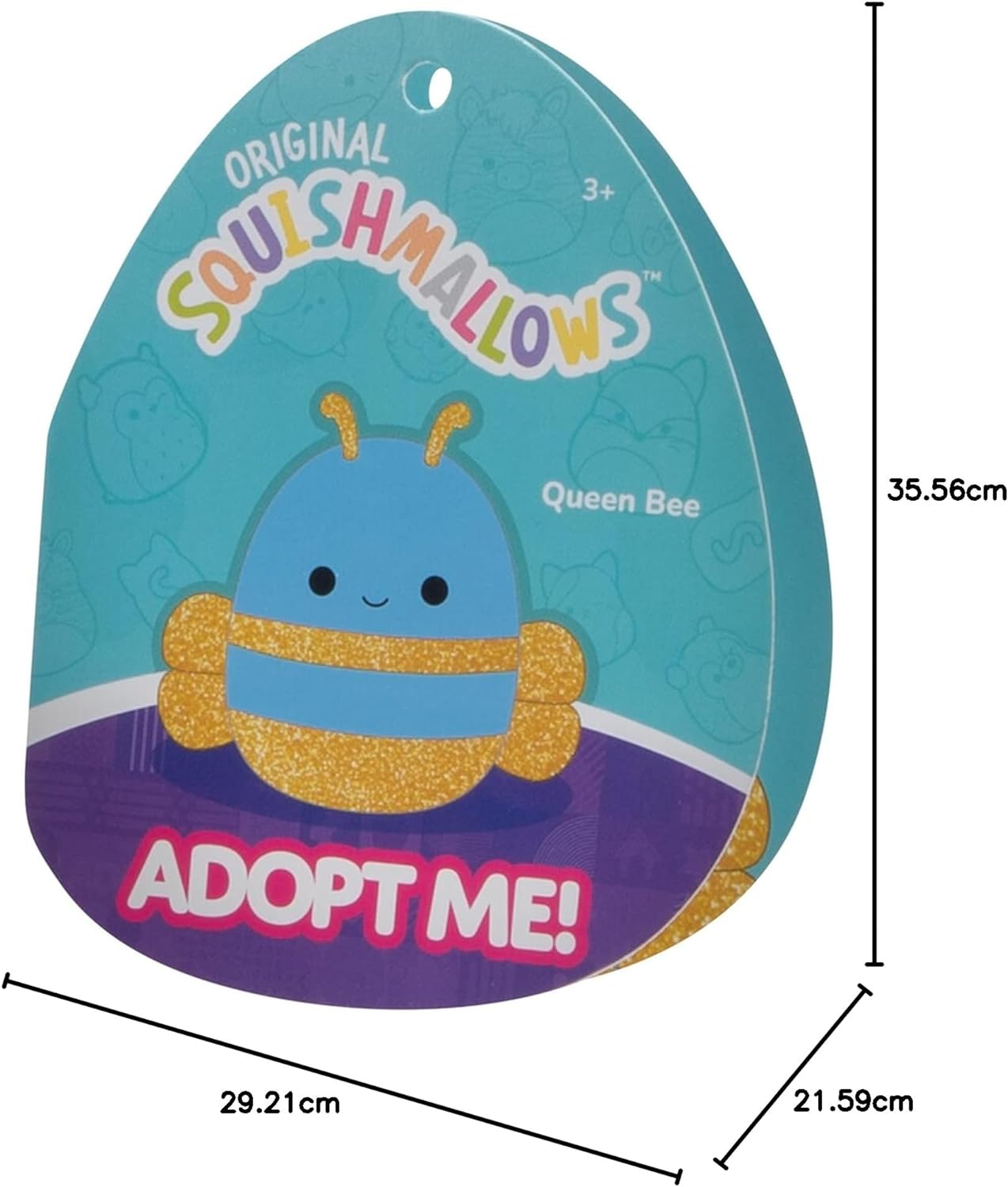 Squishmallows Adote-me original de 14 polegadas! Pelúcia ultramacia Queen Bee de tamanho grande