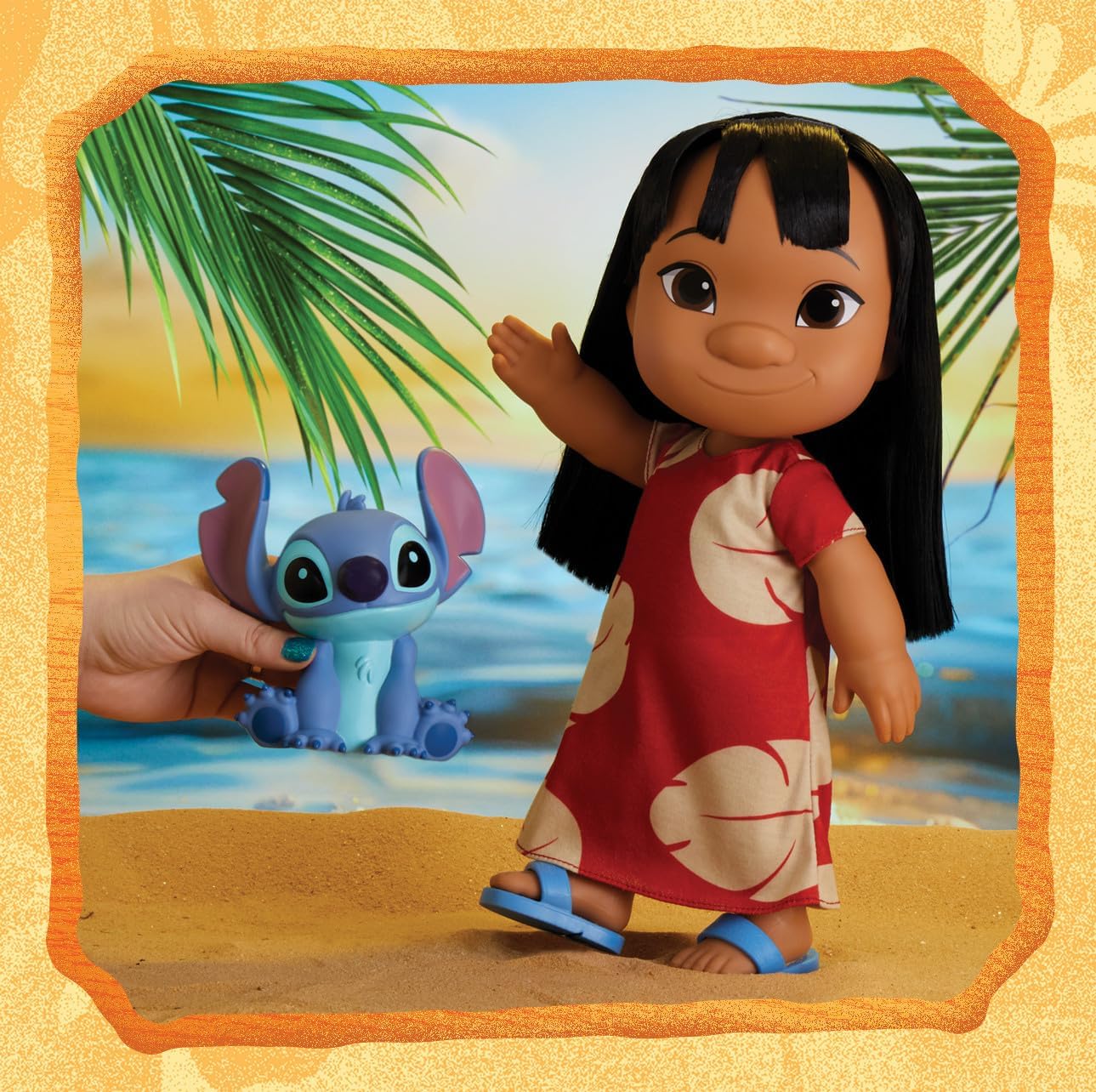 Disney Lilo & Stitch Boneca Lilo articulada de 35 cm (14 polegadas) da com figura do Stitch de 12,5 cm (5 polegadas).