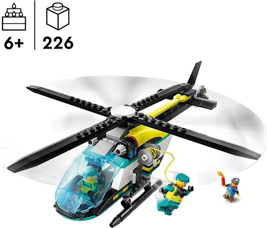 LEGO 60405 Helicóptero de Resgate de Emergência Urbano 6+ anos