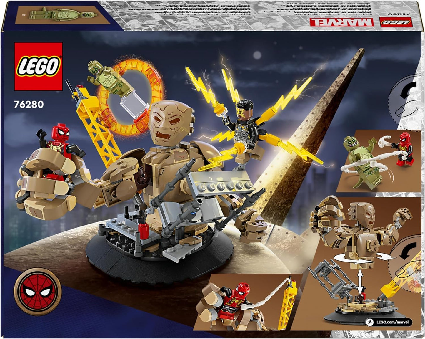 LEGO Sandman: Juego de Batalla Final, Sin Camino a Casa, Juguete de Construcción de Superhéroe para Niños, Niños y Niñas con Figura de Acción, Además de Minifiguras de Lagarto y Electro, Idea de Regalo 76280