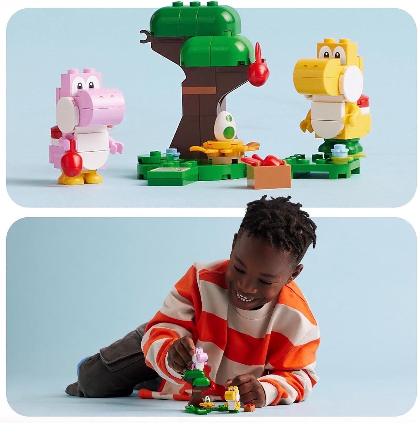 LEGO Super Mario Yoshis Egg Cell Forest Juego de expansión, juguete coleccionable para juegos de rol para niños, niñas y niños a partir de 6 años con 2 figuras de personajes Yoshi