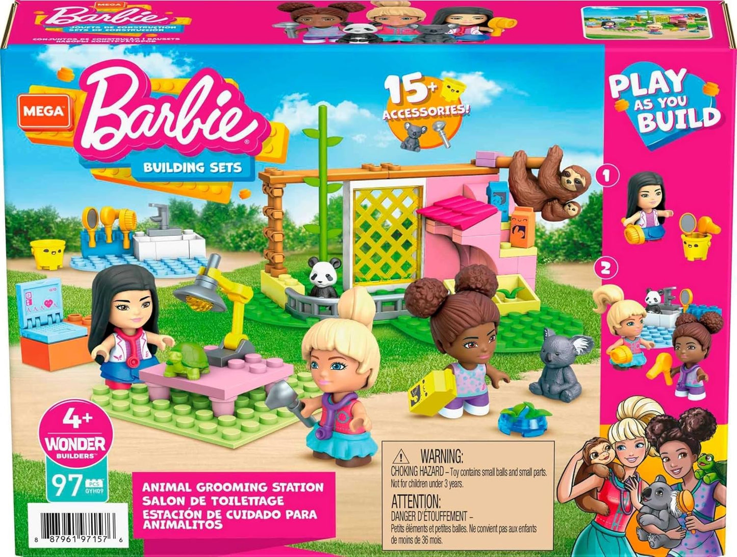 Mega Estação de tratamento de animais Barbie Construx Barbie