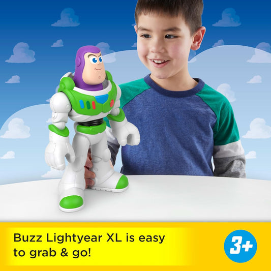 Fisher-Price Figura de ação Buzz Lightyear Imaginext XL de 23 cm da, com articulação e visual icônico do filme, inspirada em Toy Story da Disney e Pixar (os personagens podem variar), JMD32
