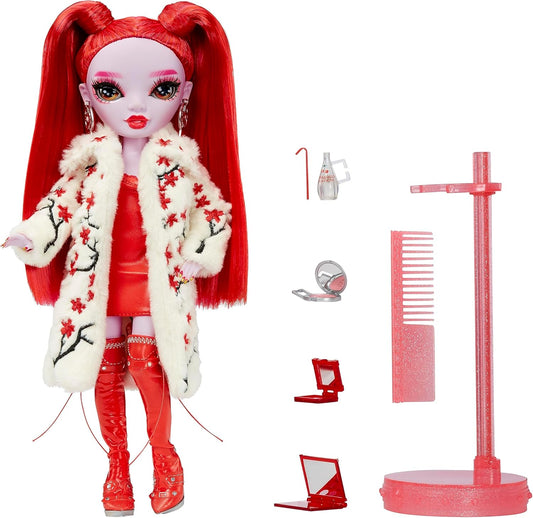 Rainbow High Shadow High Series 3 - Rosie - Boneca fashion vermelha - Roupa elegante, cabelo extra longo e mais de 10 acessórios coloridos para brincar - Ótimo para crianças de 4 a 12 anos e colecionadores