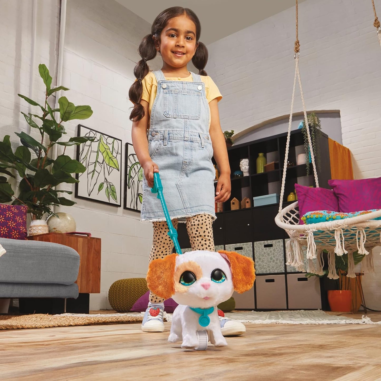 FurReal Walkalots Big Wags Juguete interactivo para perros para niños, cuenta con sonidos y reacciones, mascotas interactivas, juguetes para niñas y niños