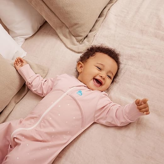 Love To Dream™ Macacão de dormir com pernas | Manga comprida, cobertor vestível leve | Edredom embutido | 1.0 Tog Ideal para primavera e verão (20–24°C) | Algodão lavável à máquina e zíper duplo