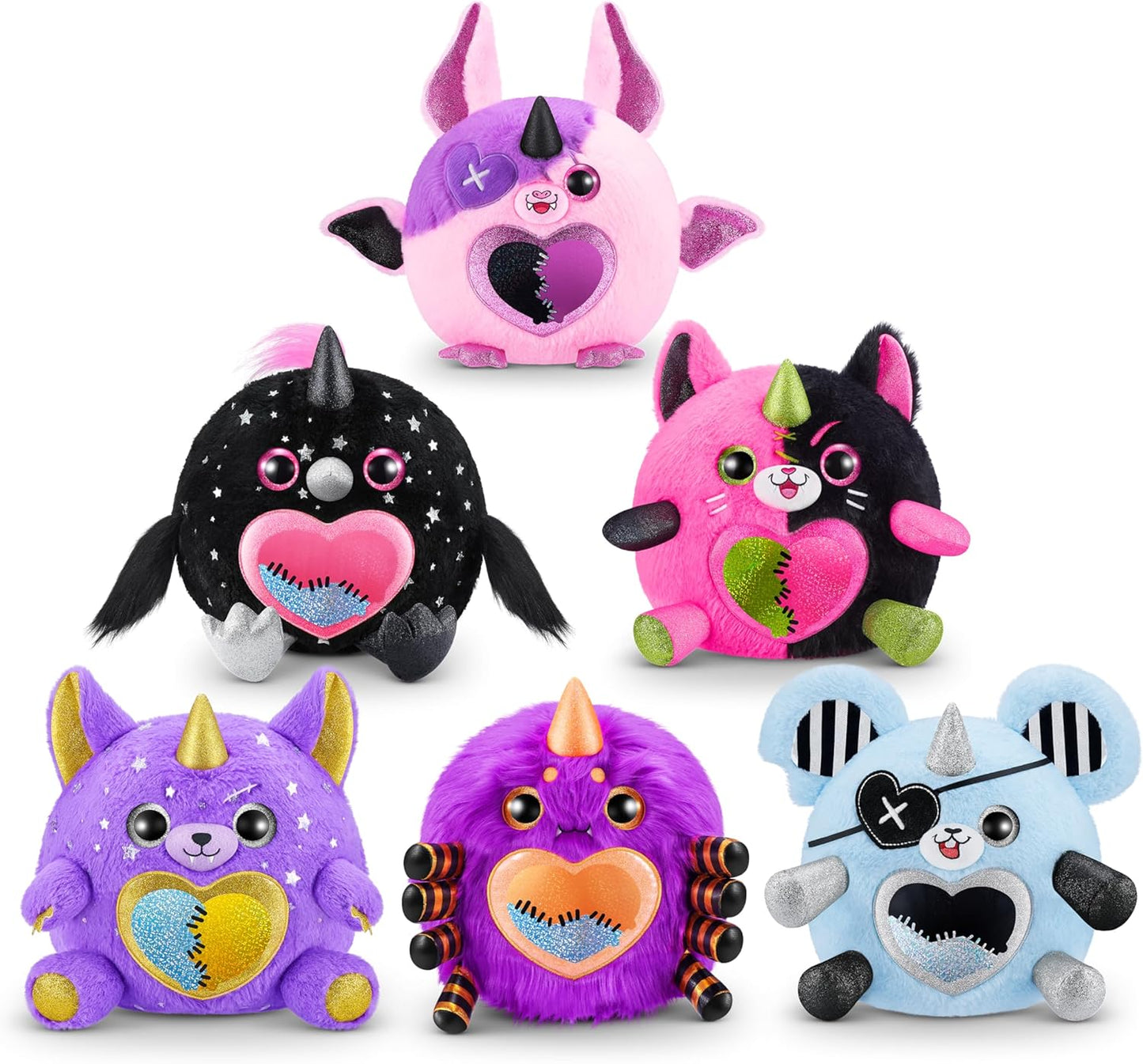 Rainbocorns ZURU Monstercorn Surprise, Gato, da ZURU Surprise Unboxing Brinquedo de pelúcia, presentes de monstros de fantasia para meninas, brincadeira imaginária com acessórios vestíveis (Gato)