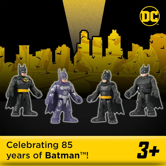 Fisher-Price Brinquedos Imaginext DC Super Friends Batman - Conjunto Comemorativo do 85º Aniversário com Estilo do Filme para Fãs a partir de 3 Anos