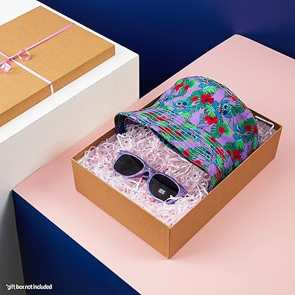 Disney Stitch Óculos de sol e chapéu de balde Conjunto de acessórios de verão para meninas Leve respirável Tamanho único Chapéu de sol 100% Proteção UV Óculos de sol infantis Viagem Presentes de férias Stitch para meninas