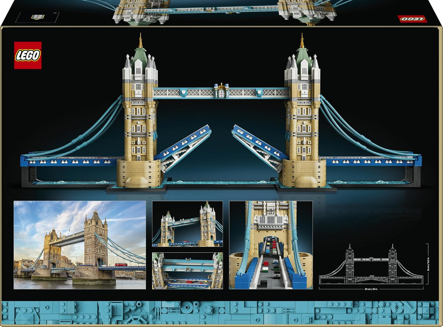 LEGO Architecture Tower Bridge – Kit de Modelo em Miniatura para Montar (Adultos) – Conjunto de Decoração 3D para Prateleira com Ponte Elevadiça, Base do Rio Tâmisa e Ônibus de Londres – Ideia de Presente Colecionável – 21067