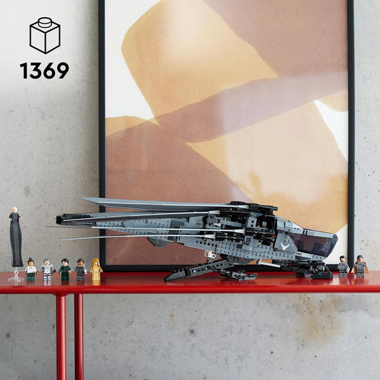 LEGO 10327 Icons Dune Atreides Royal Ornithopter, kit de modelo para adultos construir, presentes de aviação com tema de filme para homens, mulheres, ele, ela, conjunto de veículos com 8 minifiguras Inc.