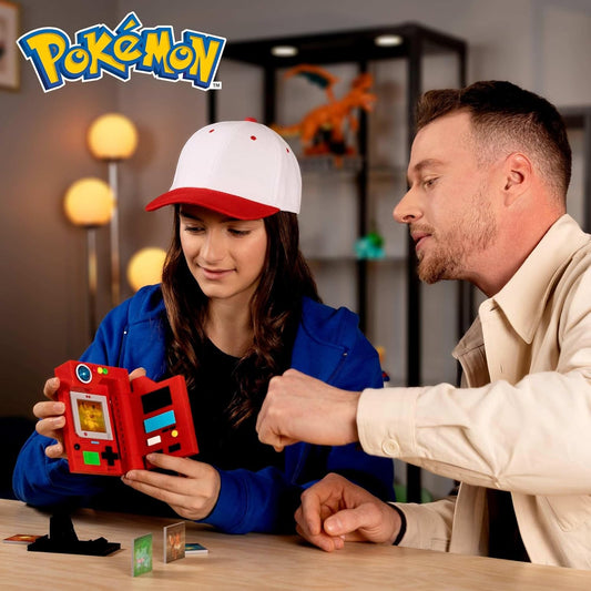MEGA Conjunto de brinquedos de construção Pokémon, Pokédex da região de Kanto com 322 peças, luz e 5 cartas lenticulares, para crianças ou adultos colecionáveis, HYM37