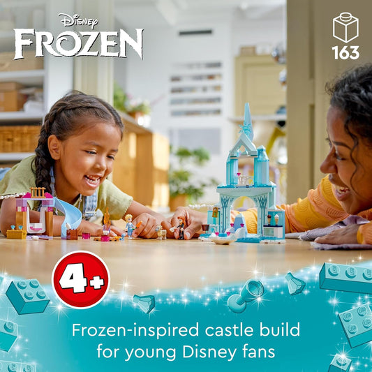 LEGO ǀ Disney Princess Elsa's Frozen Castle Juguete para construir para niñas y niños a partir de 4 años, incluye minimuñecas de la princesa Elsa y Anna y 2 juguetes de animales, divertido regalo de cumpleaños 43238
