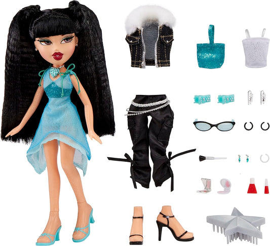Bratz Muñeca de moda de edición especial de 21 cumpleaños - JADE - Incluye 2 conjuntos de moda, 2 pares de zapatos, bolso y accesorios glamorosos - Relanzamiento favorito de los fanáticos - Para niños y coleccionistas de 4 años en adelante