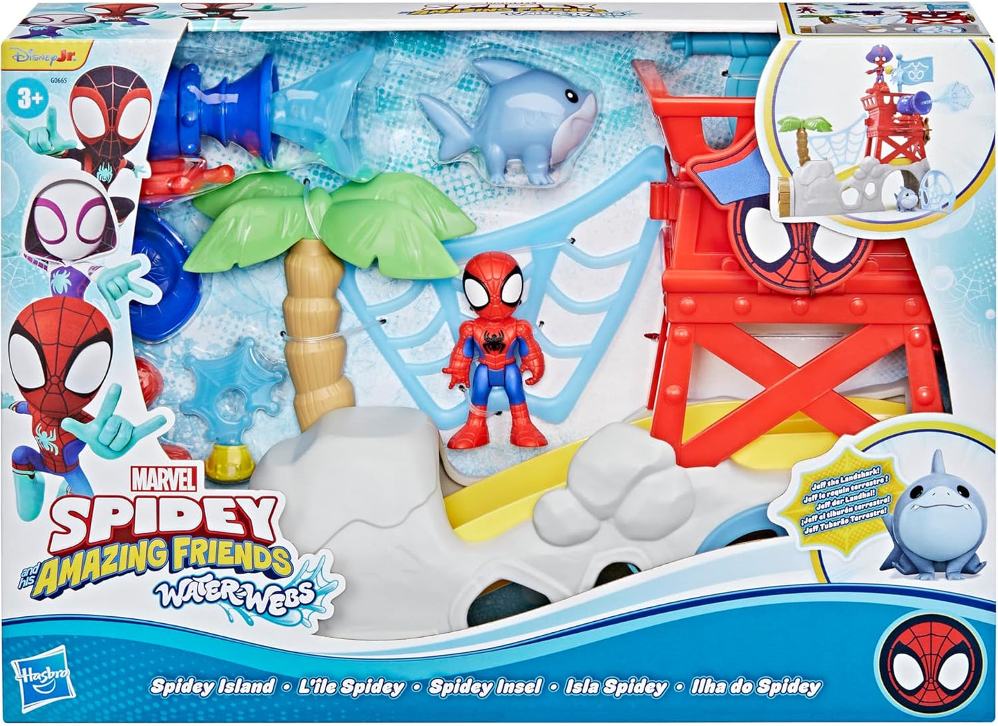 Homem-Aranha e seus Incríveis Amigos Marvel Toys Water-Webs Ilha do Homem-Aranha