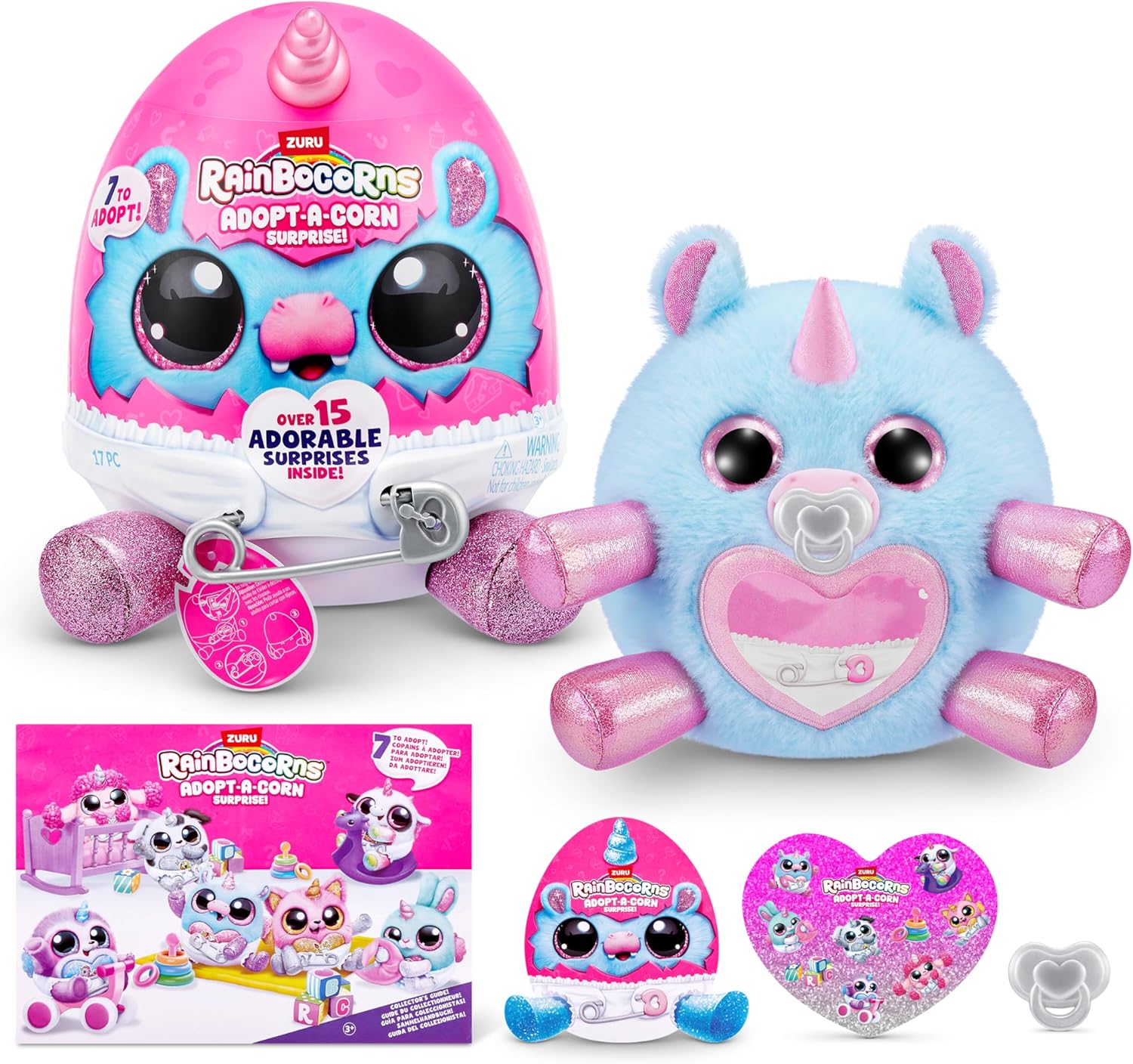 Adopt-A-Corn Surprise Hippo (Coop) da ZURU, mais de 15 surpresas, pelú