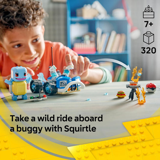 LEGO Pokémon SMART Play: A Aventura de Buggy do Treinador com Squirtle – Conjunto de Brinquedo Interativo Compatível, Inclui 2 Etiquetas SMART e 1 Pokémon – Ideia de Presente para Meninos e Meninas a partir de 7 Anos – 72156