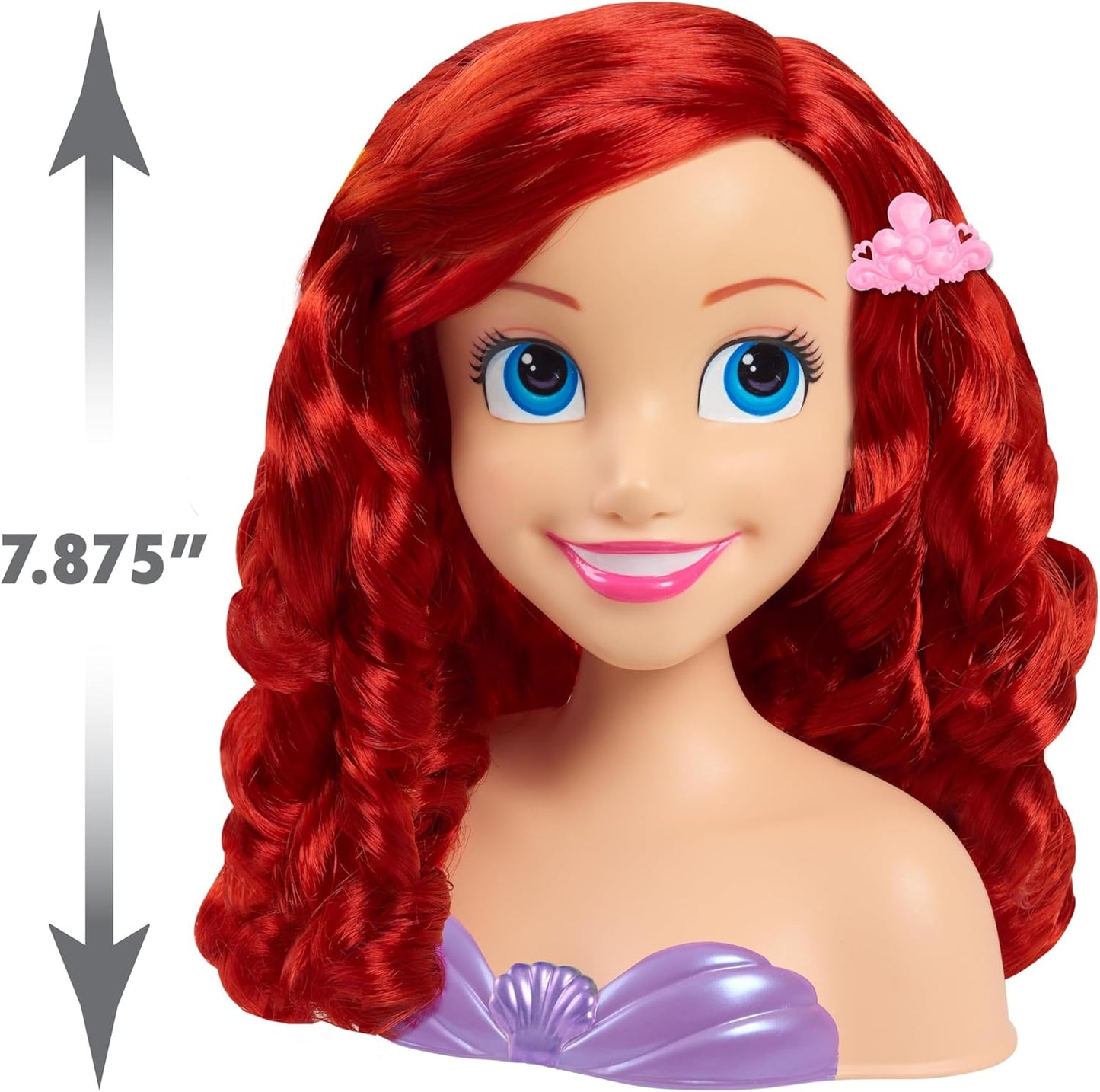 Cabeça de penteado básica da princesa Ariel da Disney