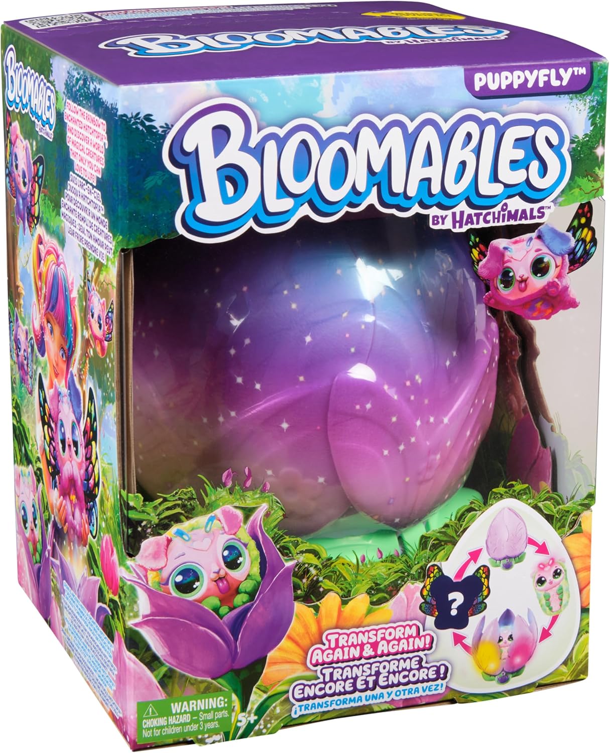 HATCHIMALS Bloomables, brinquedo interativo surpresa e flor com revelação e transformação repetíveis, mais de 100 sons e reações (os estilos variam), brinquedos infantis para meninas e meninos.