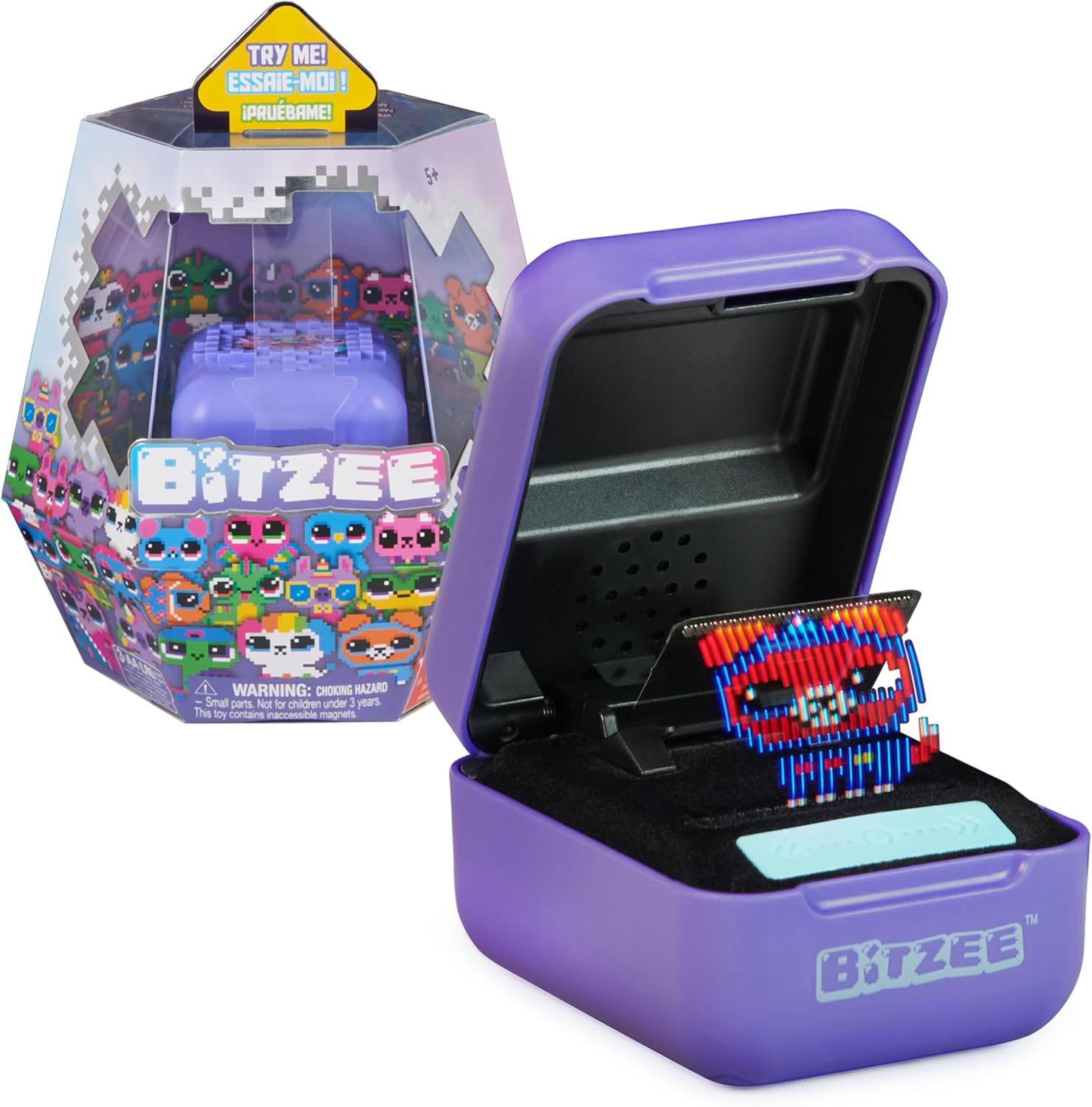Bitzee, brinquedo interativo digital pet e estojo com 15 animais dentr