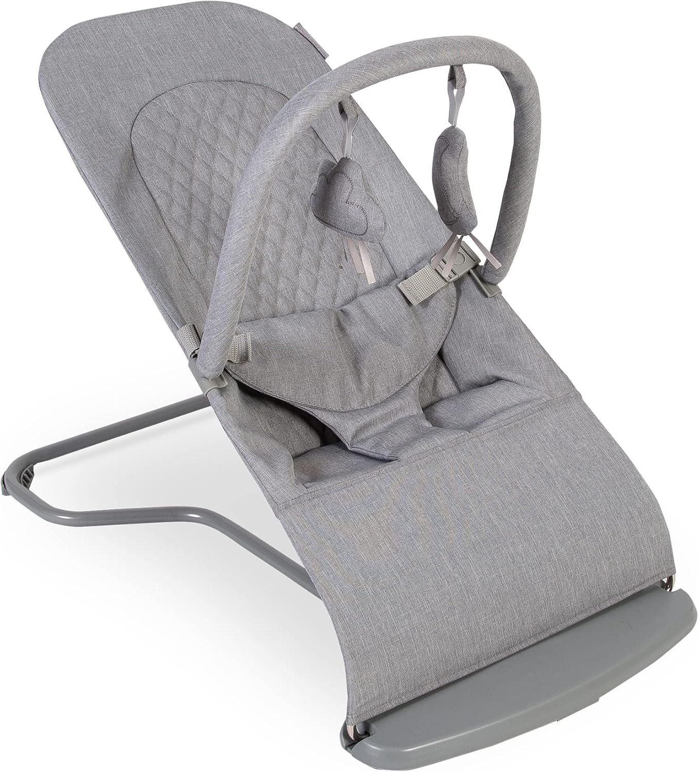 Red Kite Baya Bouncer - Balanço ergonômico auto-saltitante ajustável para bebês com barra de brinquedos (cinza-pomba)