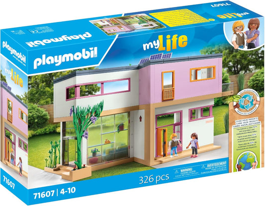 PLAYMOBIL 71607 myLife: Living House com jardim de inverno, com duas figuras e uma folha de adesivos, feita com mais de 80% de materiais reciclados e de base biológica, conjuntos de jogos detalhados adequados para crianças a partir de 4 anos