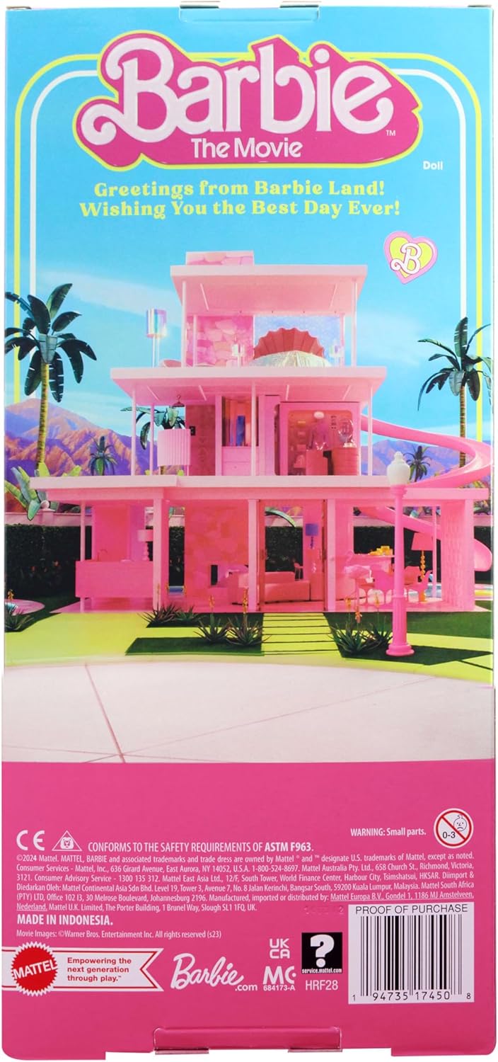 Barbie Boneco Ken colecionável da do filme, vestindo roupa de patins retrô e patins em linha, JBJ51