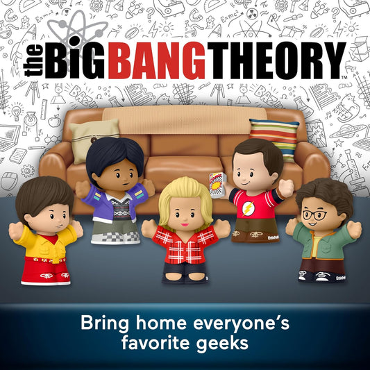 LittlePeople Colecionador The Big Bang Theory TV Show Edição especial em uma caixa de presente para adultos e fãs, 5 figuras, HYT47