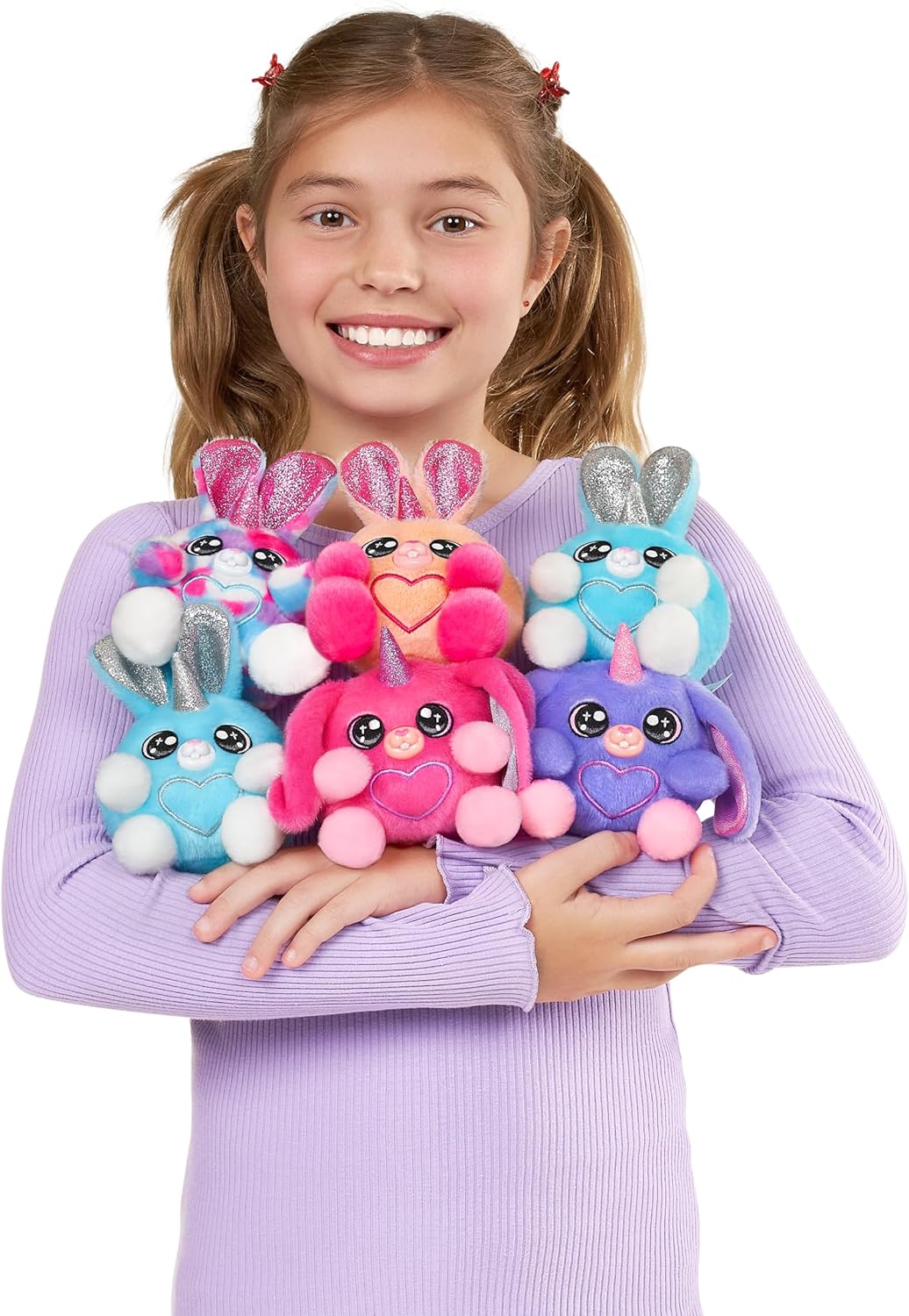 Rainbocorns Bunnycorn Surprise Series 2, 2 pacotes, 4 surpresas internas, bichinhos de pelúcia colecionáveis, (2 pacotes)