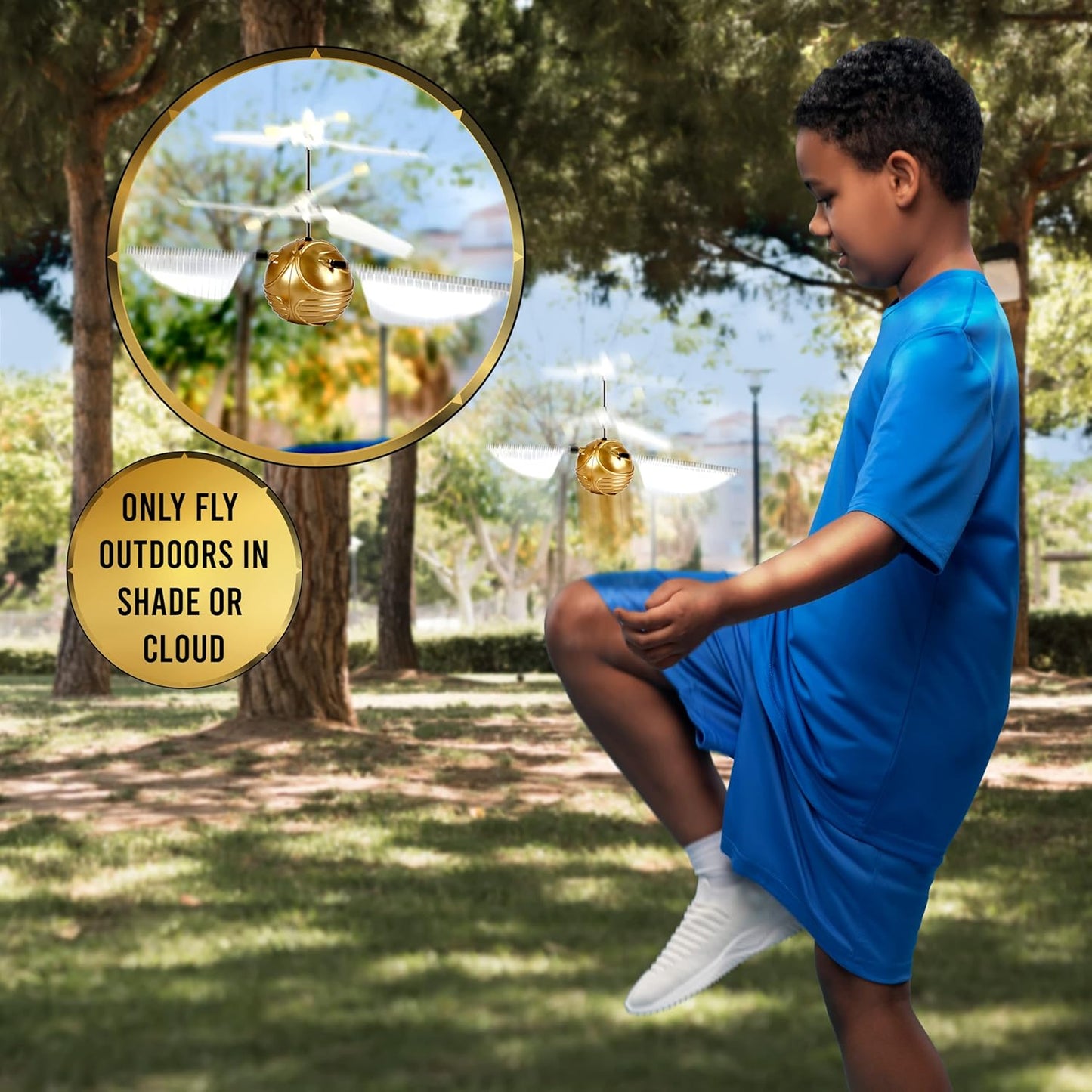 UAU! COISAS Brinquedo Pomo de Ouro Voador de Harry Potter | Controlado pelas mãos ou pelos pés | Presentes, itens colecionáveis e brinquedos oficiais de Harry Potter do Mundo Mágico