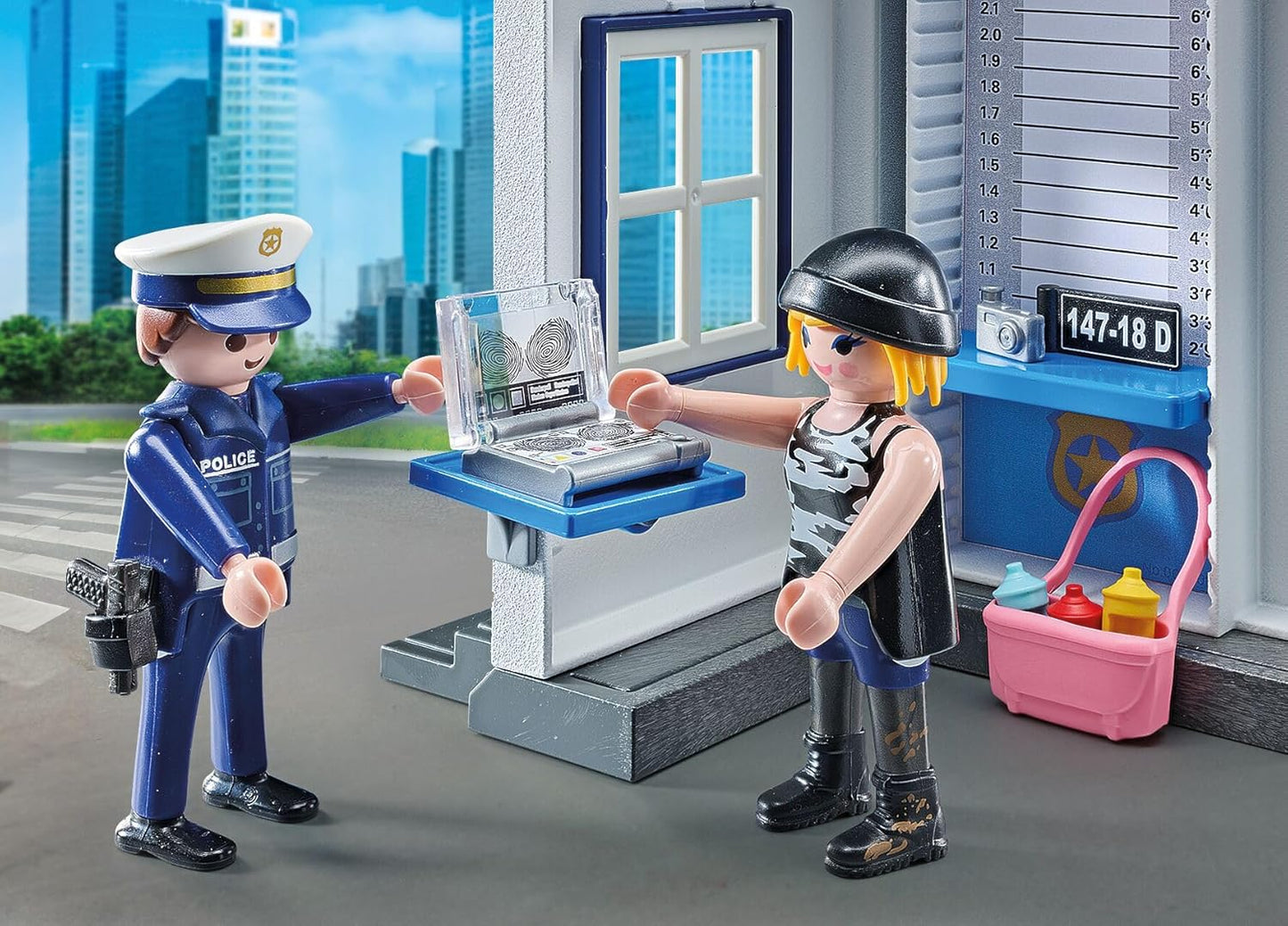 Playmobil | Heróis de Ação | Sala de Investigação Policial | Brinquedos Policiais | Brinquedos para Crianças a partir de 4 anos | 71733