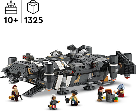 LEGO Star Wars: Skeleton Crew The Onyx Cinder Set, brinquedo de construção colecionável para meninos e meninas com mais de 10 anos, inclui 5 minifiguras de personagens, ideia de presente para crianças e fãs