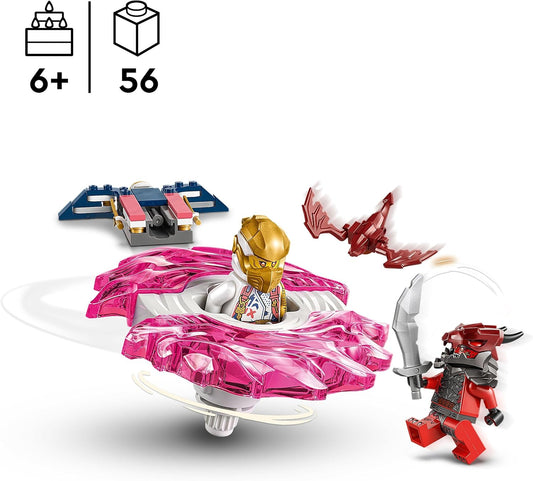 LEGO Conjunto de spinner NINJAGO Sora’s Dragon Spinjitzu com 2 minifiguras e elementos voadores - Brinquedo de construção Ninja para meninos e meninas de 6 anos ou mais - Pequeno presente