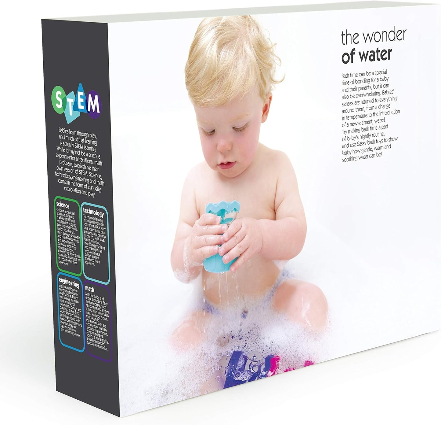 Sassy Tubos de conexão de barril de chuva para bebê - brinquedo de banho - 6m+, misto