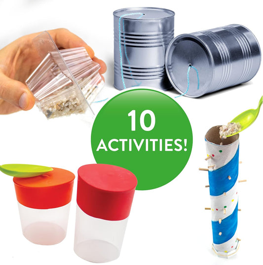 POPULAR SCIENCE Kit de laboratório de ciências com som e música para crianças | Brinquedos e presentes STEM para experimentos educativos e divertidos | Kits de ciências projetados para crianças de 5 a 12 anos e adequados para toda a família